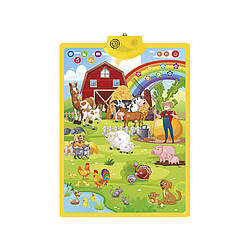 Дитячий плакат навчальний "У дідуся Івана на фермі" FT 0020, 5 режимів гри