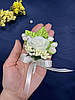 Весільна бутоньєрка для нареченого, свідків та гостей айворі. Бутоньєрка на весілля., фото 3