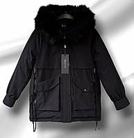 Жіноча зимова куртка, парка, єврозима, холодна весна-осінь, до 46/48, див. заміри в описі