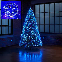 Гірлянда-нитка Роса Хвойна лапа 100 метів 3000 LED, біла нитка, синій