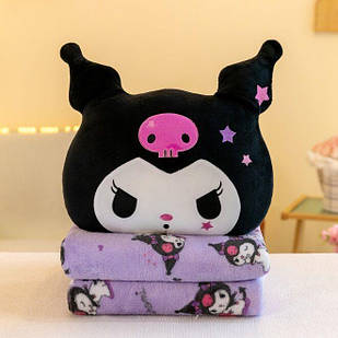 М'яка іграшка подушка Куромі з пледом усередині, висота 38 см