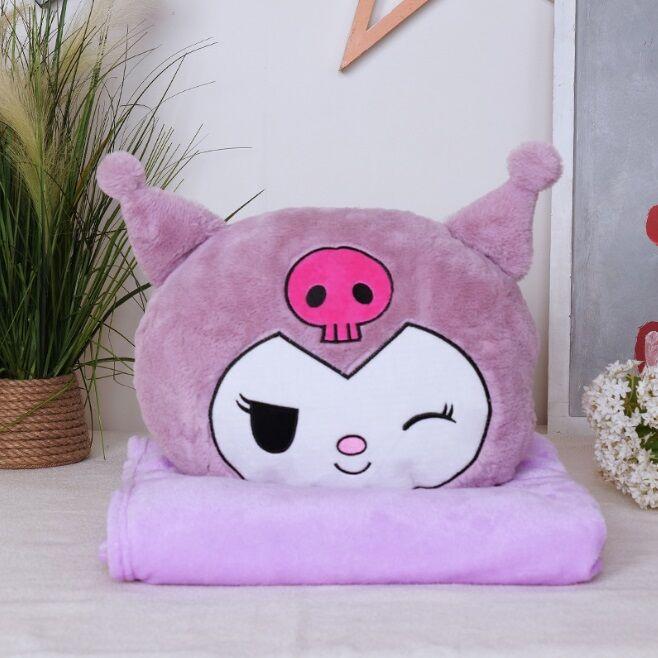 М'яка іграшка подушка Куромі з пледом усередині, висота 38 см, фото 1