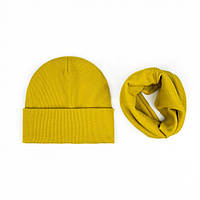 Шапка со снудом Luxyart унисекс размер 50-60 горчица (TL-321) karam mag