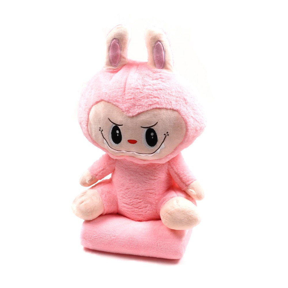 М'яка іграшка подушка Лабубу з пледом усередині, висота 55 см, фото 1