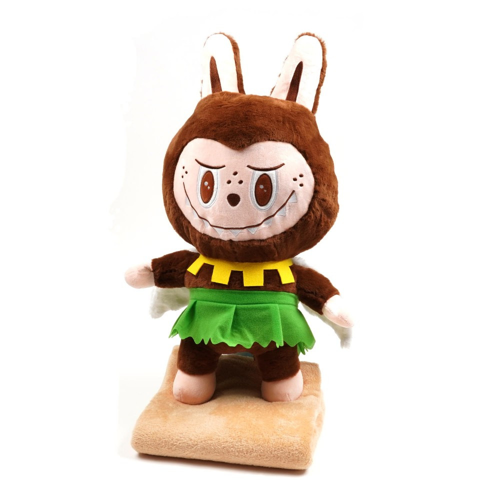 М'яка іграшка подушка Лабубу з пледом усередині, висота 55 см, фото 1