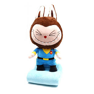 М'яка іграшка подушка Лабубу з пледом усередині, висота 55 см