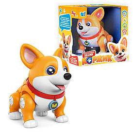 Інтерактивний песик "Коржик" 61327, підсвічування, пісні, ходить, в коробці