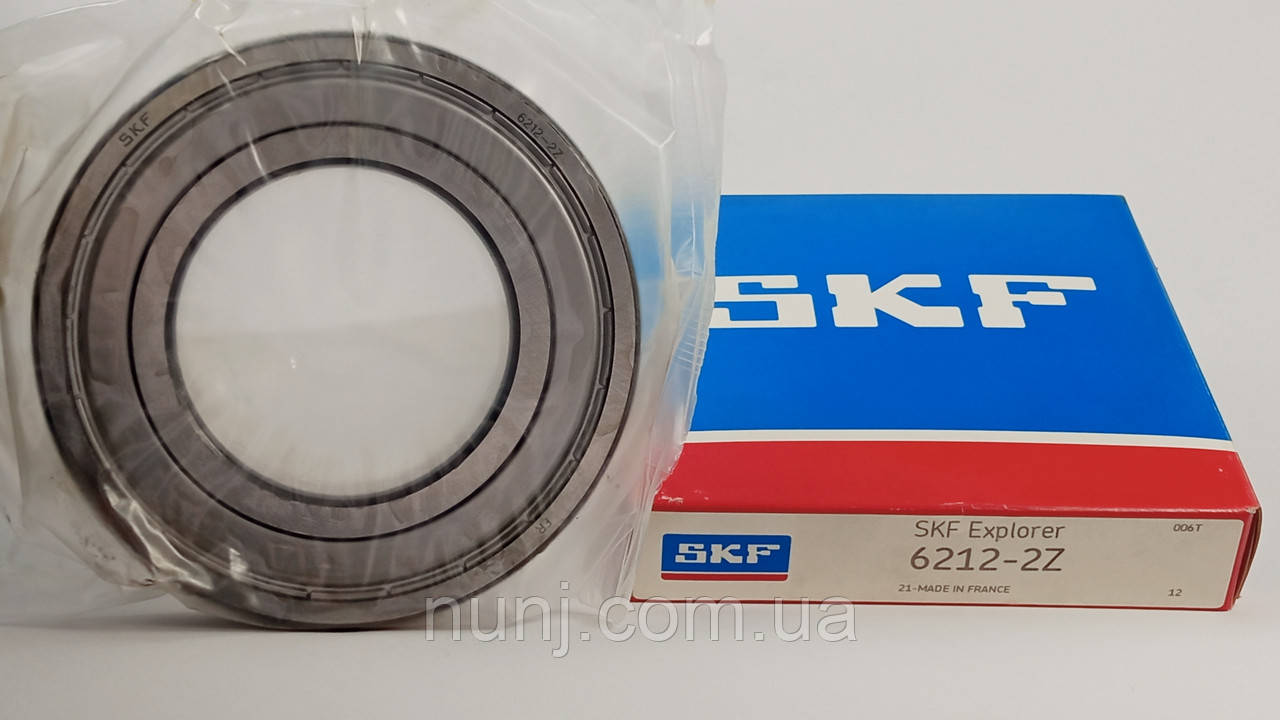 Підшипник 6212-ZZ SKF (80212) розміри: 60*110*22 кульковий радіальний закритий, фото 1