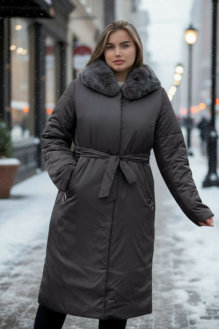 Куртка довга пальто стьобане  утеплювач натуральна вовна, фото 1