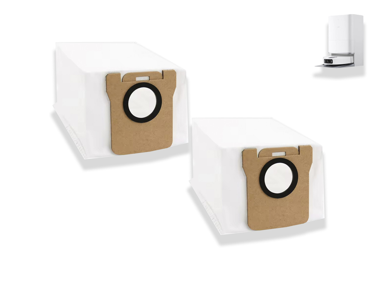 Сумісні пилозбірні мішки для роботизованої станції самоочистки Xiaomi Robot Vacuum 5 Pro / Xiaomi Робот Вакуум 5 Про / Сяомі Робот, фото 1