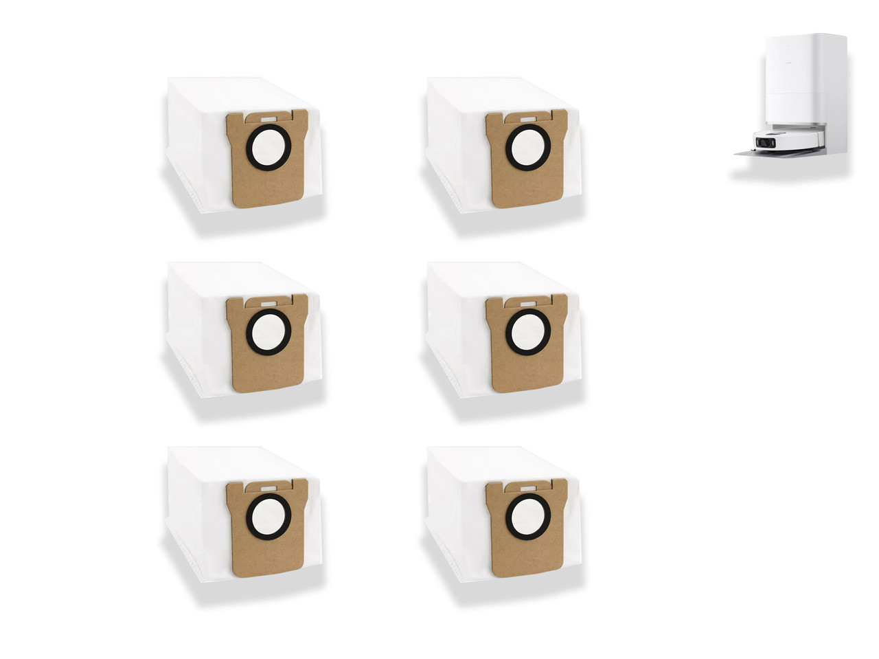 Сумісні пилозбірні мішки для станції самоочищення Xiaomi Robot Vacuum 5 Pro / Xiaomi Робот Пылесос 5 Pro / Xiaomi Робот Пилосос 5, фото 1