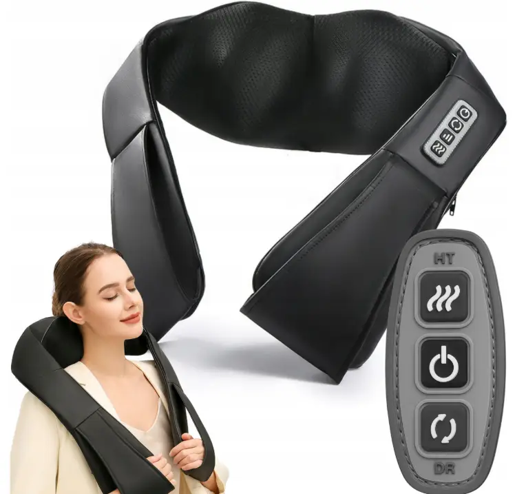 Масажер комір Shiatsu Aptel AG127C для шиї спини плечей із функцією нагрівання Універсальний для дому та авто, фото 1