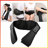 Масажер комір Shiatsu Aptel AG127C для шиї спини плечей із функцією нагрівання Універсальний для дому та авто, фото 7
