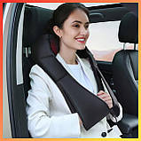 Масажер комір Shiatsu Aptel AG127C для шиї спини плечей із функцією нагрівання Універсальний для дому та авто, фото 6