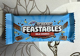 Хрустка молочна шоколадка MR Beast Feastables Milk Crunch, 35грам