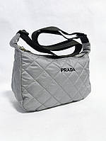 Сумка жіноча кросбоді на два відділення 28*19*11см сіра  (5-0386)