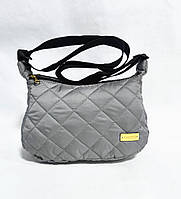 Сумка жіноча кросбоді на два відділення 25*15*10см сіра  (5-0387)