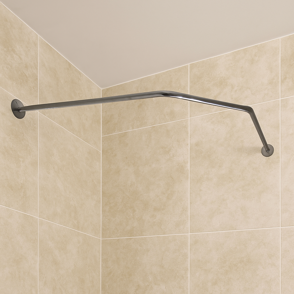 Душовий карниз трапеція з нержавіючої сталі, діаметр труби 20 мм