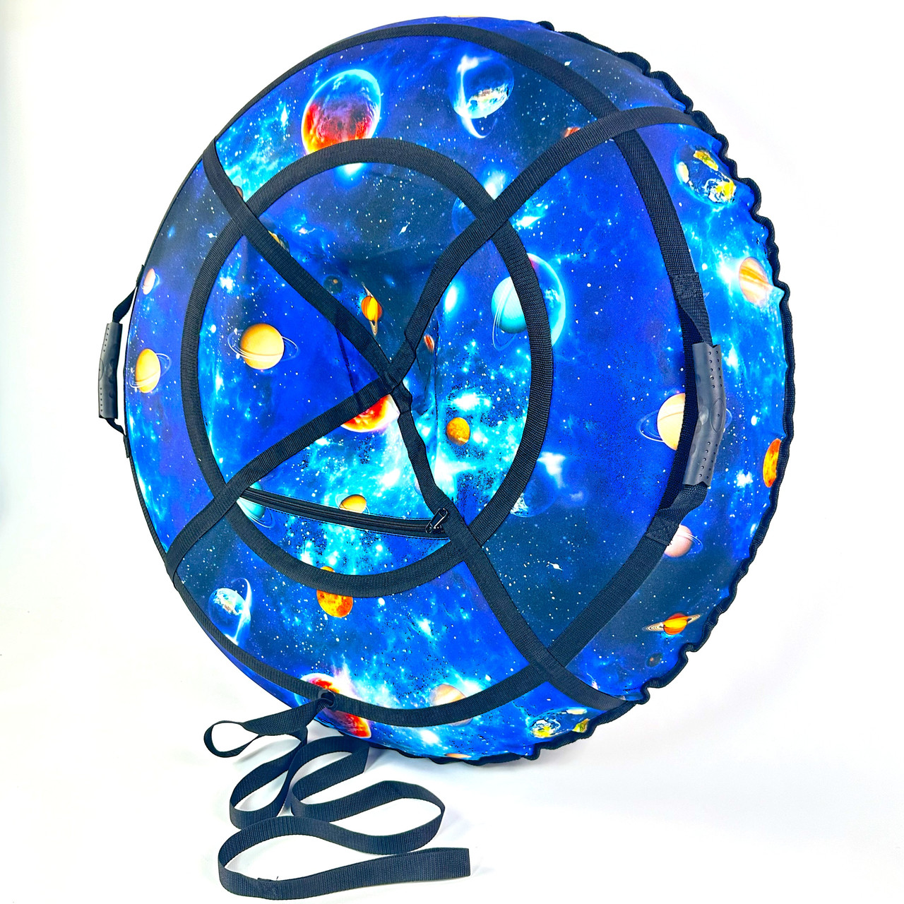 Санки-тюбінг 120 см ''Космос'' (Оксфорд, ПВХ) тюбинг пончик для снігу надувна ватрушка для снігу надувні санчата, фото 1