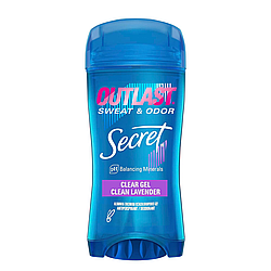 Гелевий дезодорант Secret Outlast Clear Gel Antiperspirant Deodorant Ph Balanced Minerals Clean Lavender 73g