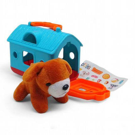 Мʼяка іграшка "Песик з переноскою" (блакитна), фото 1