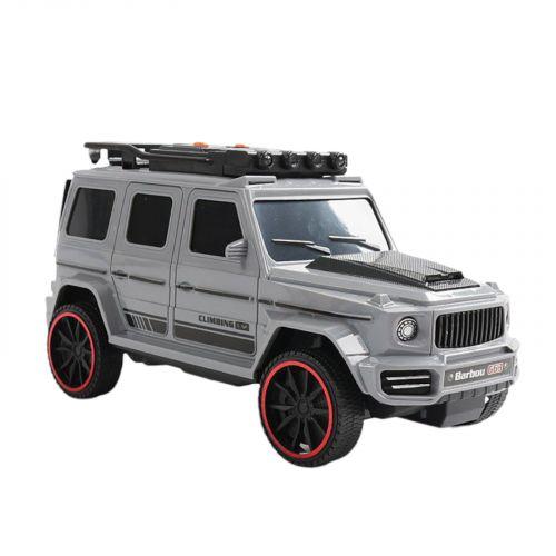 Джип музичний СІРИЙ, звук, світло, інерція, машинки в комплекті, в коробці