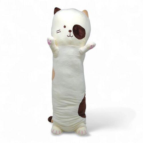 Мʼяка іграшка-обіймашка "Кіт Батон", 90 см (молочний)