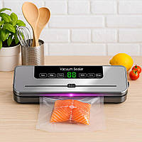 Вакуумний пакувальник для продуктів з дисплеєм / Побутовий вакууматор для їжі / Кухонний вакууматор для м'яса