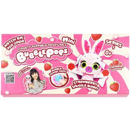 М’яка іграшка з ароматом "Bubble Pops міні. Полуничне зайченя" (20 см), фото 2