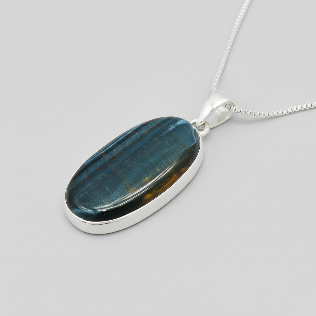 Соколине око срібний кулон, 0218ПС, фото 1