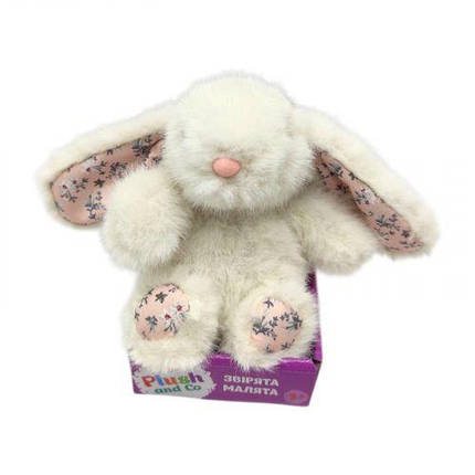 Мяка іграшка Plush and Co ЗАЙЧИК (ВИД 1) 16 см з вушками, фото 1
