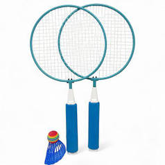 ДИТЯЧІ РАКЕТКИ ДЛЯ БАДМІНТОНУ 43 СМ В СІТЦІ (БЛАКИТНІ)