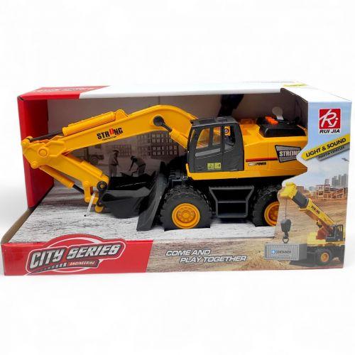 Екскаватор інерційний, озвучений, зі світлом, в коробці (35,5*17,7*12,5 см)