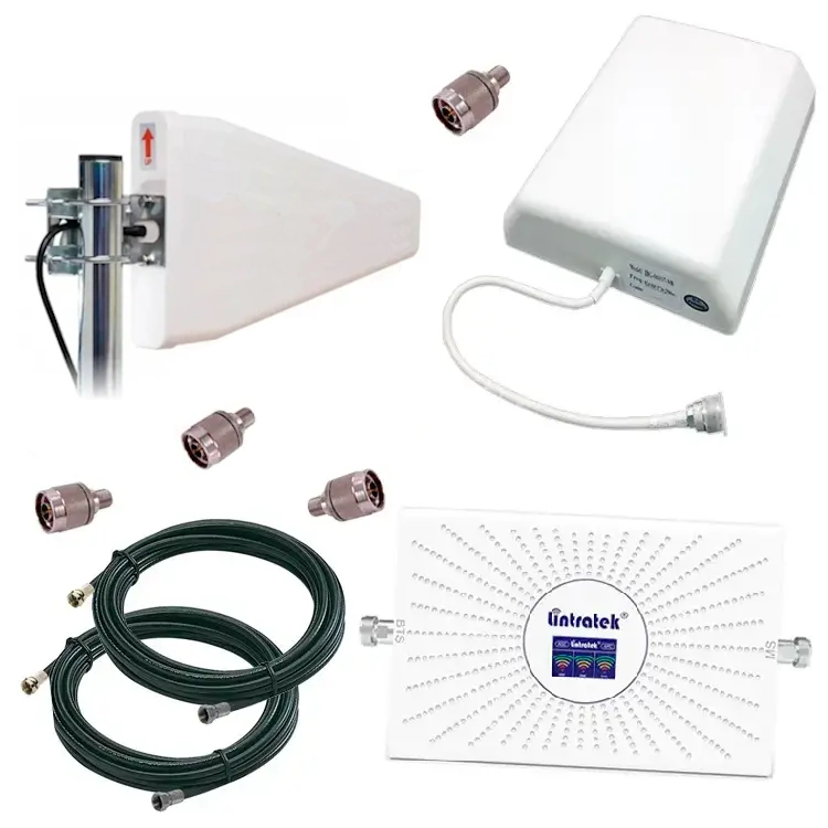 Підсилювач зв'язку та інтернету Lintratek AA-23F-GDW (Посилення 70 ДБ) + Всечастотна направлена антена + 1 внутрішня антена