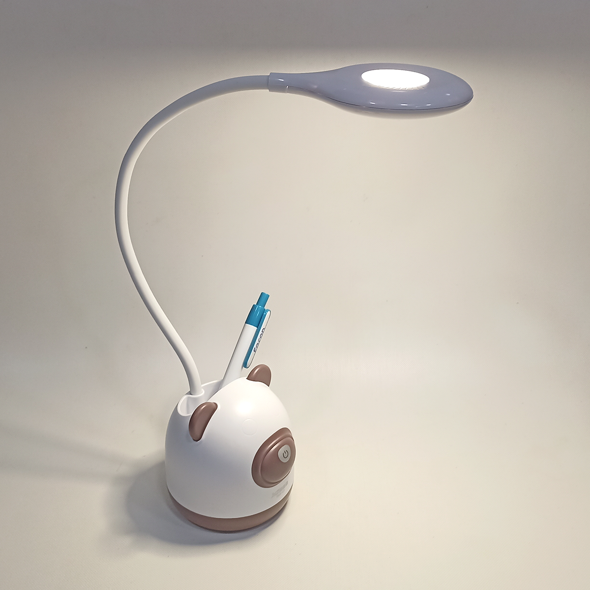 Настільна LED лампа з акумулятором TGX-L3 (Feron) USB 4W "ведмедик" 200Lm 4000K 1200mAh біла коричнева, фото 1