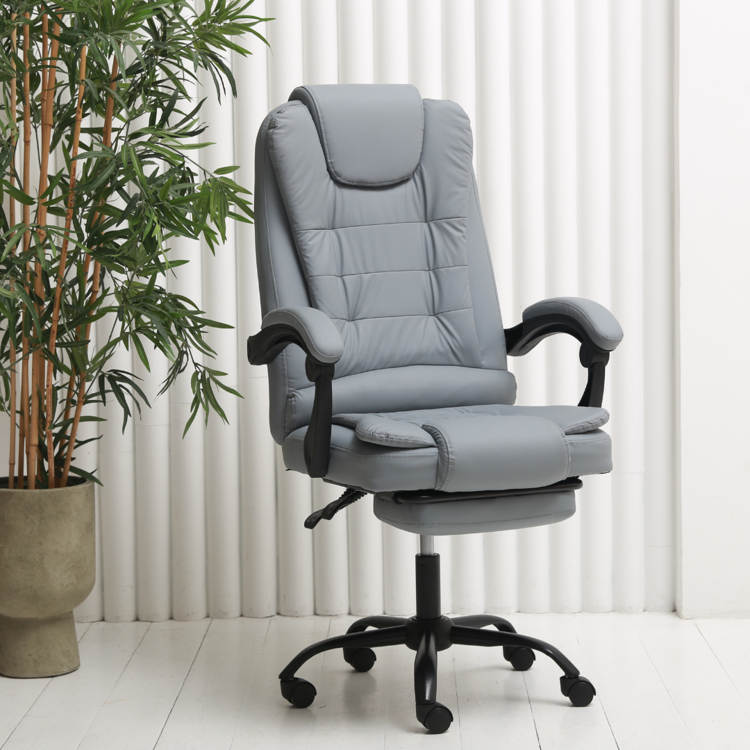 Комп'ютерне крісло до 150кг DEXON OPTIMA з екошкіри зручне посилене офісне крісло керівника директора для кабінету офісу будинку С, фото 1