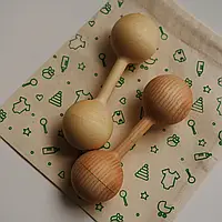 Дерев'яний дитячий розвиваючий набір брязкалець Lislis "Відлуння Лісу" 2 штуки