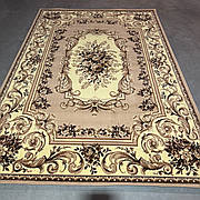 Килим 2*3 бежевий з букетом квітів GOLD 235/12