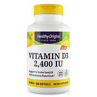 Вітамін D3 з маслом МСТ, Vitamin D3, Healthy Origins, 2400 МЕ, 360 гелевих капсул, без глютену та ГМО