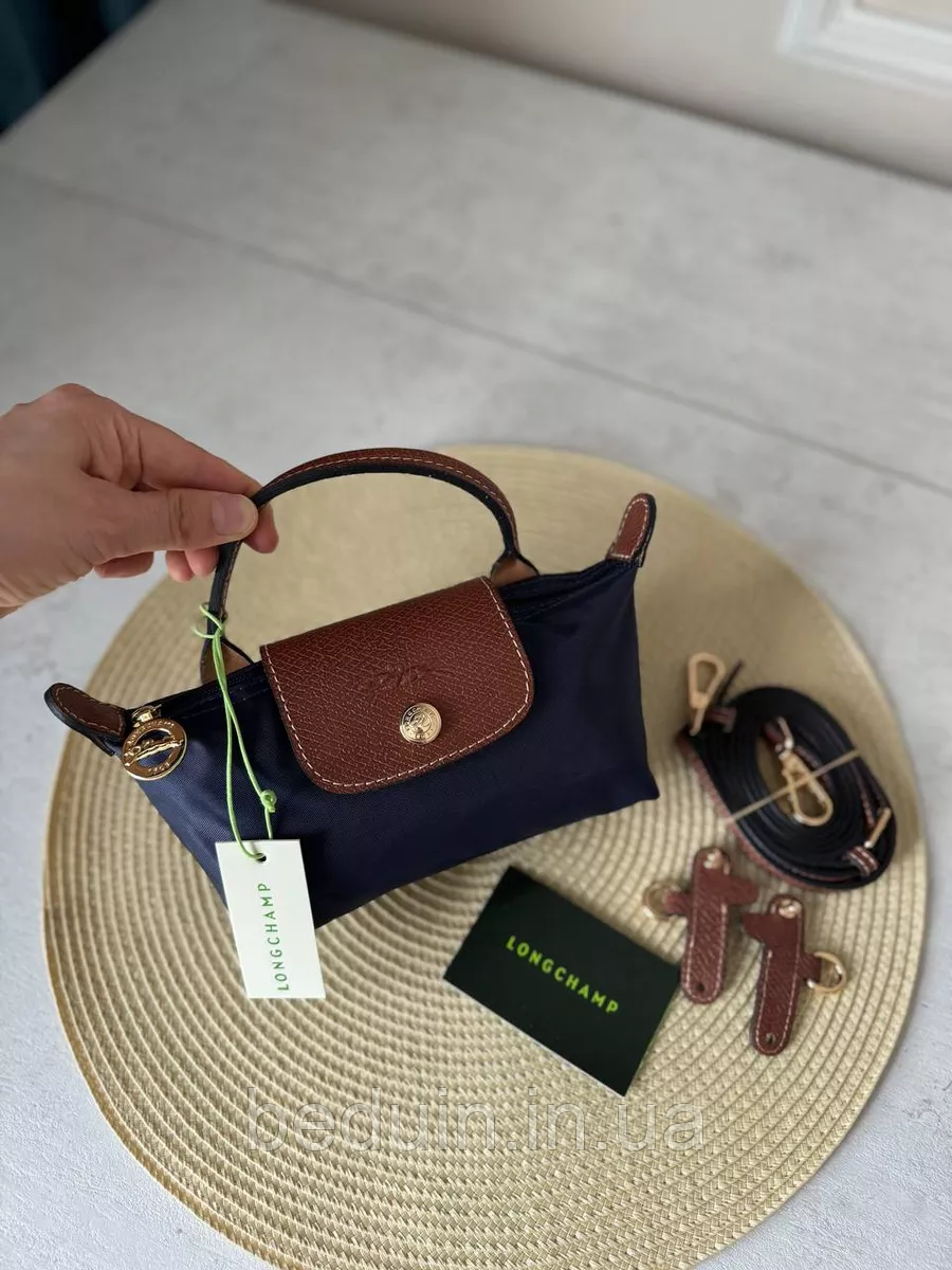 Сумка в стилі Longchamp Le Pliage mini (navy) Лонгшамп синя