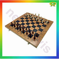 Toys Набір настільних ігор Neo Lux Шахи нарди шашки 3 в 1 для дітей та дорослих комбінований дерев'яний 25Neo-ss