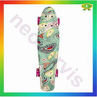 Toys Скейтборд Пенні борд Neo Lux Bambi з колісами, що світяться, для дітей 56 см яскравий кольоровий ск 25Neo-ss