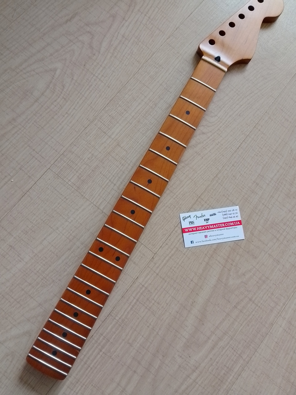 Гриф кленовий для електрогітари Fender Stratocaster пташине око, фото 1