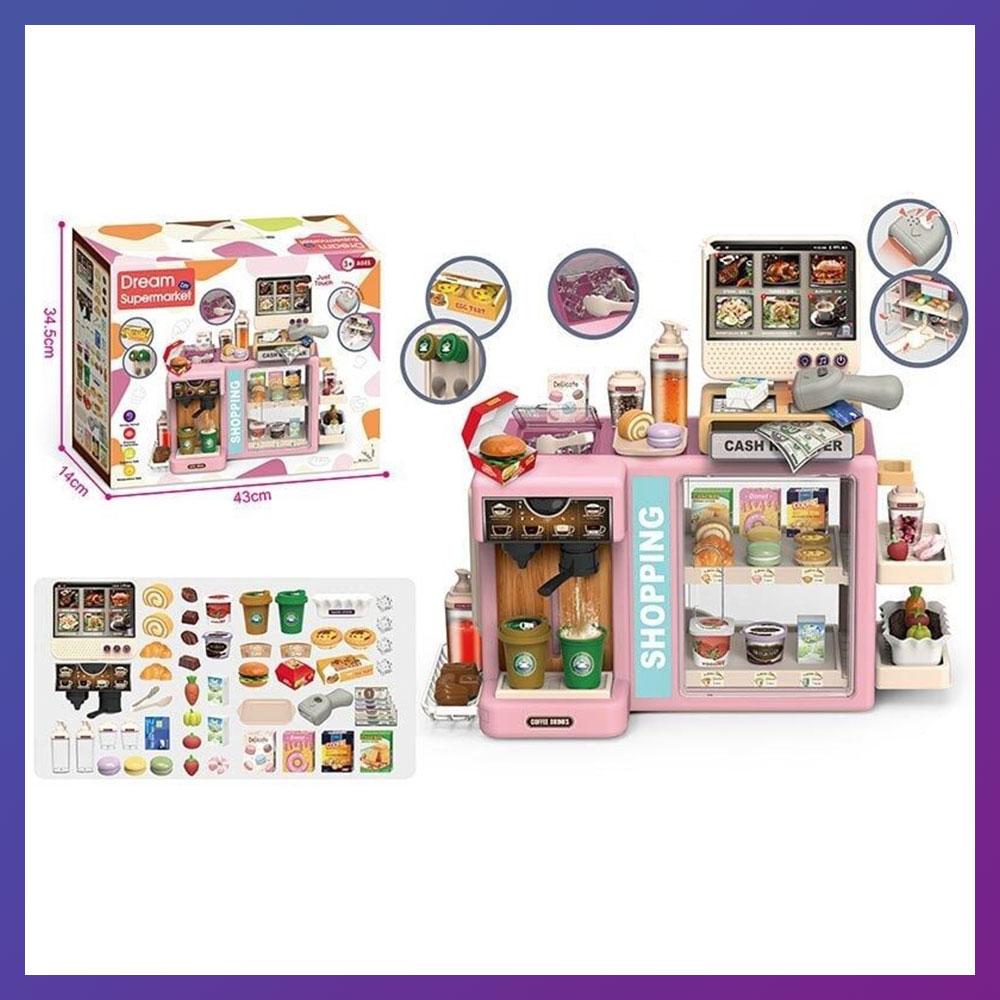 Дитячий ігровий набір магазин-супермаркет 1101-2 із сканером і кавомашиною, фото 1