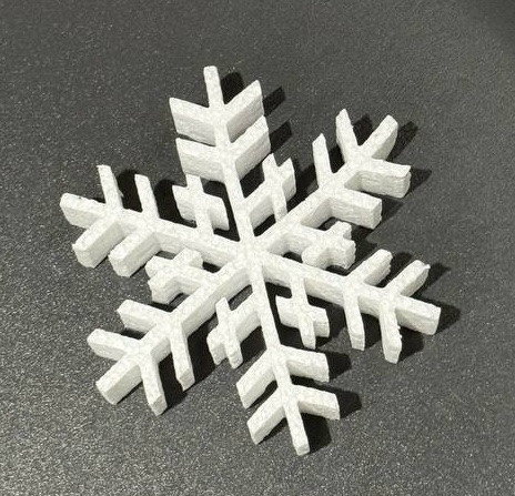 Набір сніжинок з пінопласту 30 см, 6 шт — великі декоративні прикраси для Нового Року, фото 1