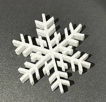 Набір сніжинок з пінопласту 20 см, 6 шт — великі декоративні прикраси для Нового Року