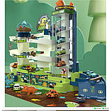 Гараж Трек Парковка 3 поверхи, ліфт, машинки, Dinosaur Track T103-66A, фото 2