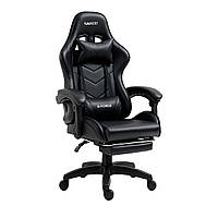 Крісло геймерське з підставкою для ніг Hanert G-Force Black