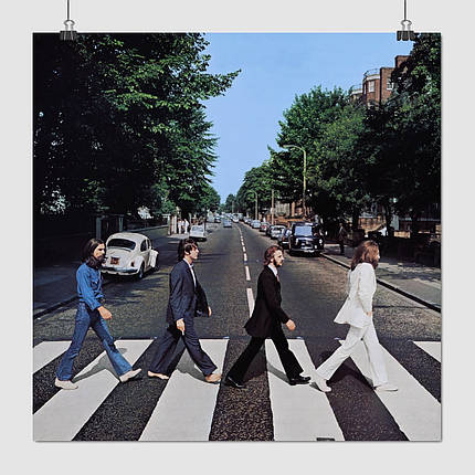 Плакат "Бітлз, Abbey Road, The Beatles", 60×60см, фото 1