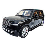 Машинка метал Range Rover L460 рендж ровер 1:24 чорний світло звук 20,5*7*7см (RS-15526), фото 3